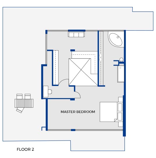 Rivonia Ridge Block B Penthouse floor plan (Floor 2)